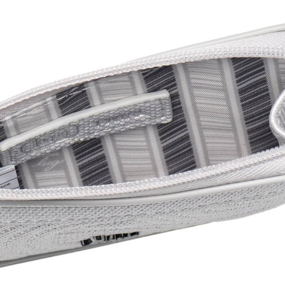 LUG Twirl Matte Luxe VL (Vegan Leather) RFID Wristlet Wallet - Diamond Silver - Picture 3 of 9